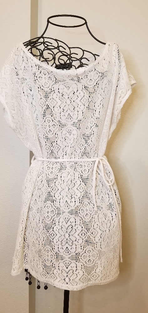 Open knit coverup dress